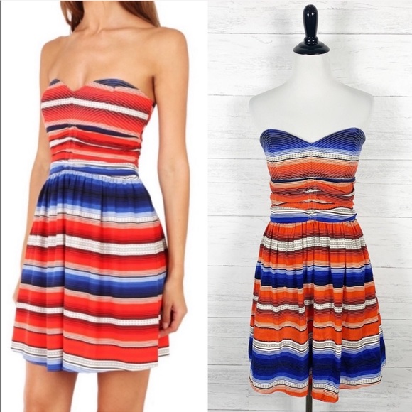 Parker Dresses & Skirts - Parker Melrose Silk Print Strapless Dress Sz S